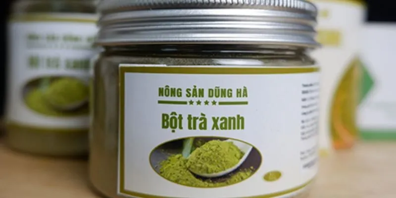 Lọ Bột Trà Xanh Cao Cấp Sương Mai