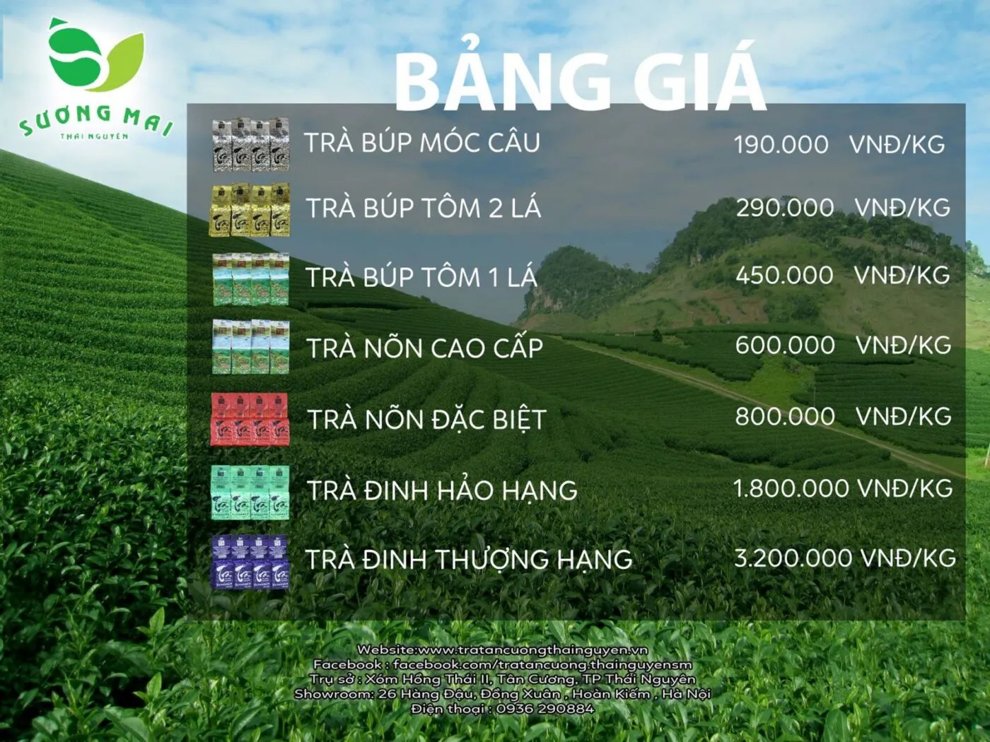 giá Trà Tân Cương Thái Nguyên